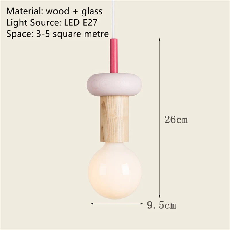 Solid Wood Decorative Hang Lamp