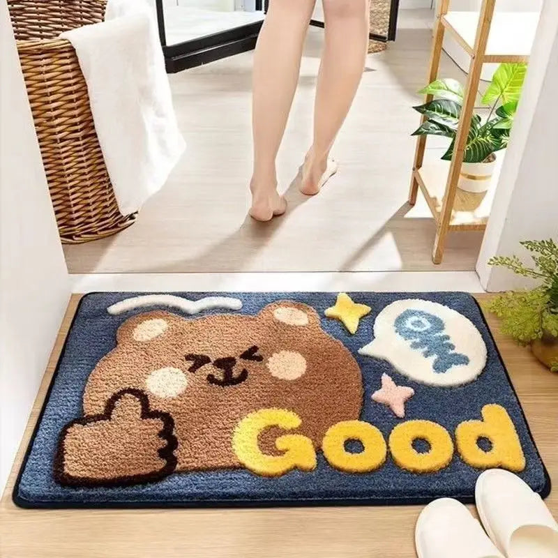 Cartoon Imitation Cashmere Bathroom Mat