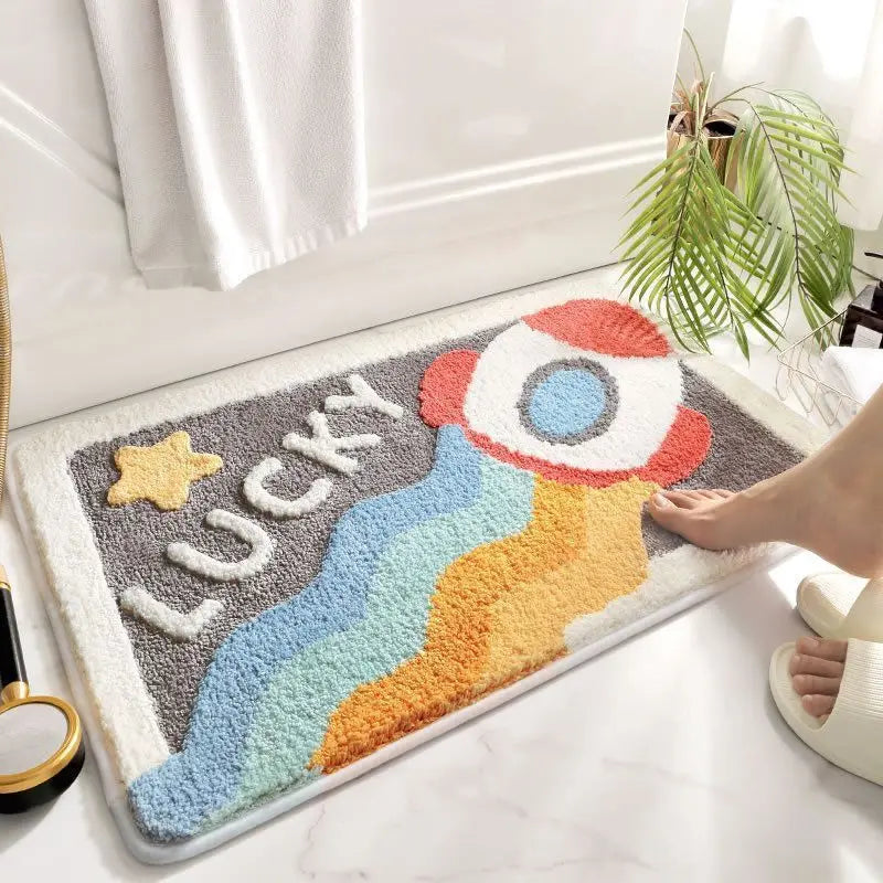 Cartoon Imitation Cashmere Bathroom Mat