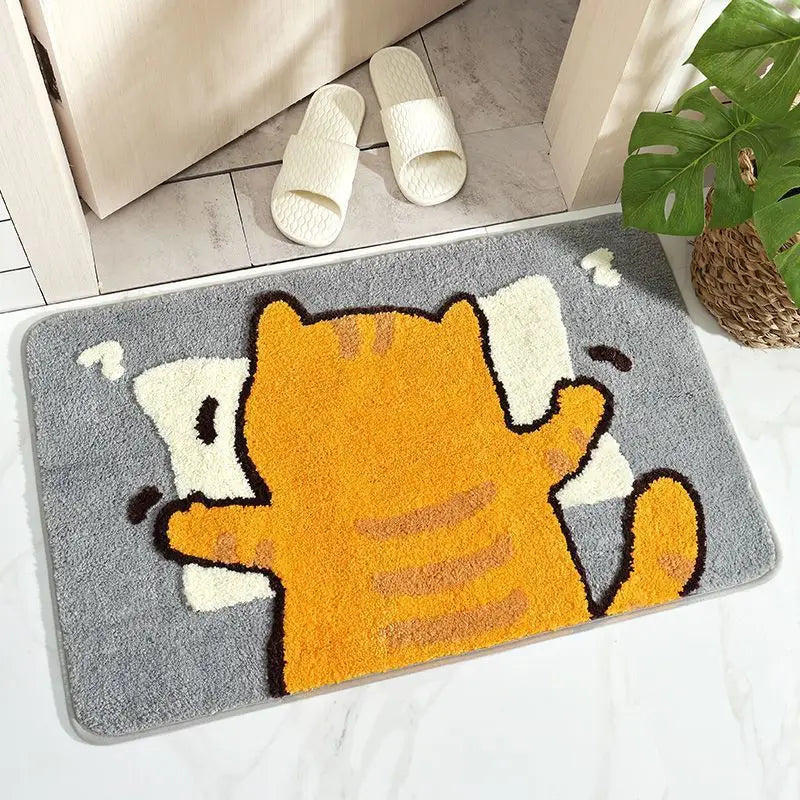 Cartoon Imitation Cashmere Bathroom Mat