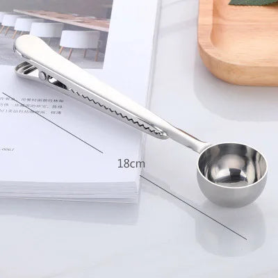 Stainless Steel Coffee Spoon Sealing Clip Kitchen Gold Accessories