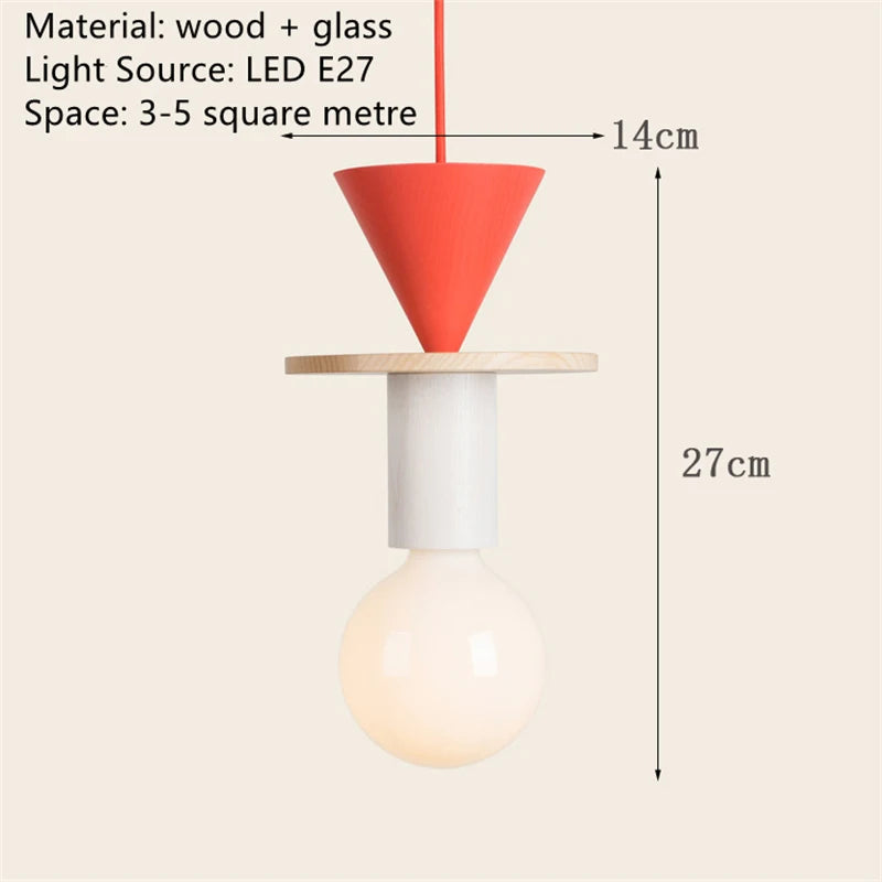 Solid Wood Decorative Hang Lamp