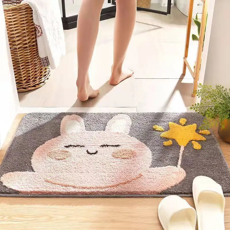 Cartoon Imitation Cashmere Bathroom Mat