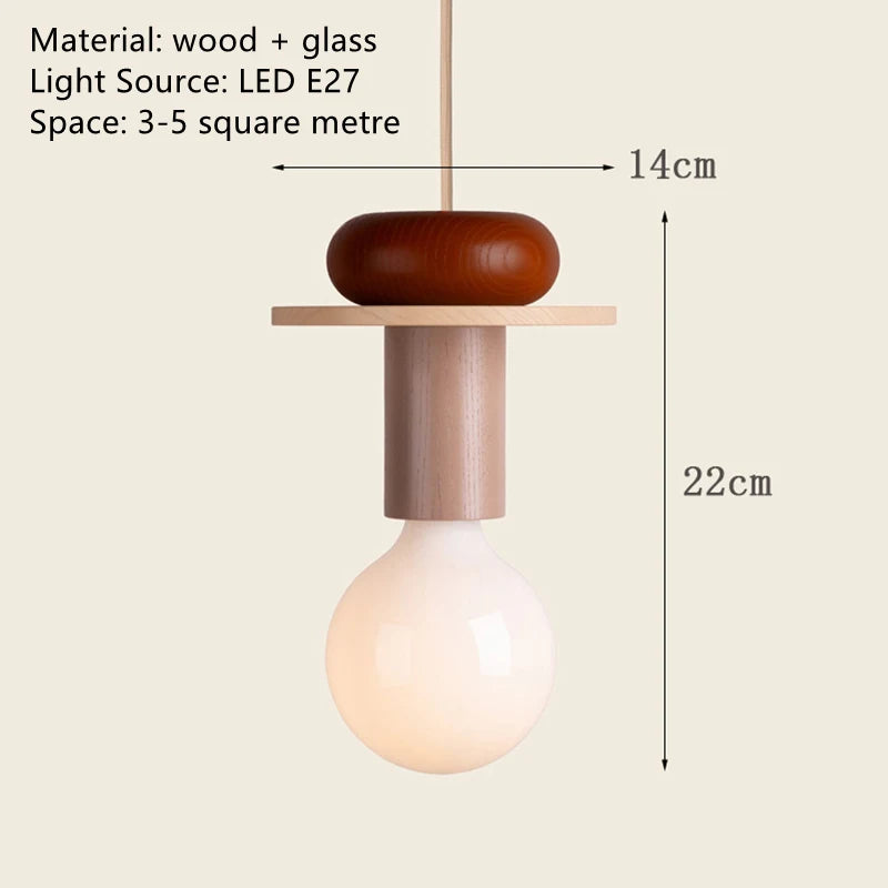 Solid Wood Decorative Hang Lamp