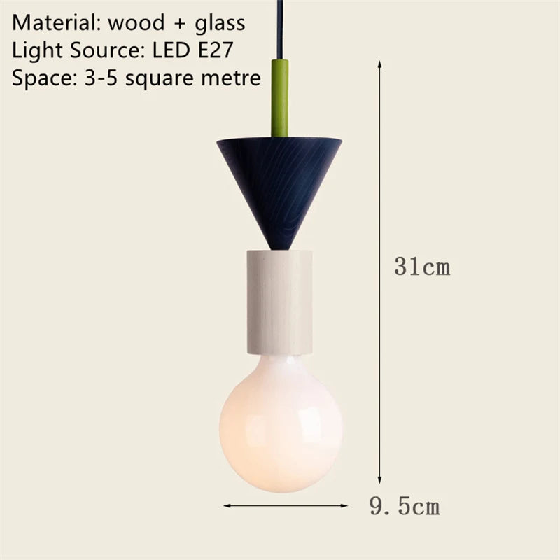 Solid Wood Decorative Hang Lamp
