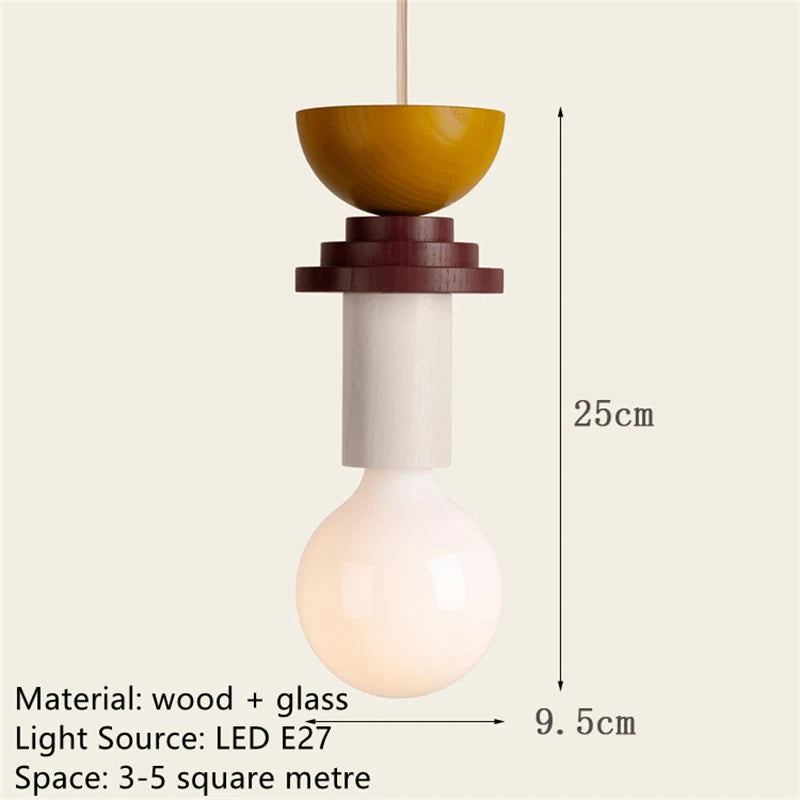 Solid Wood Decorative Hang Lamp