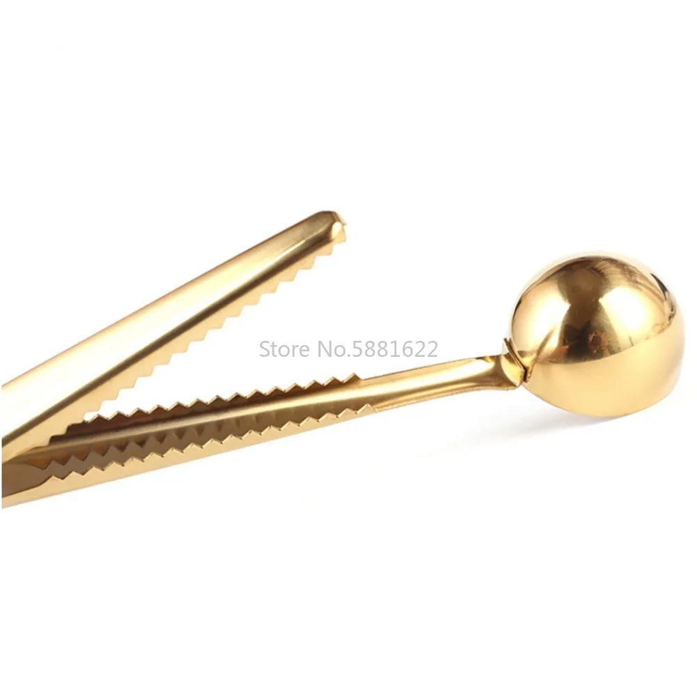 Stainless Steel Coffee Spoon Sealing Clip Kitchen Gold Accessories