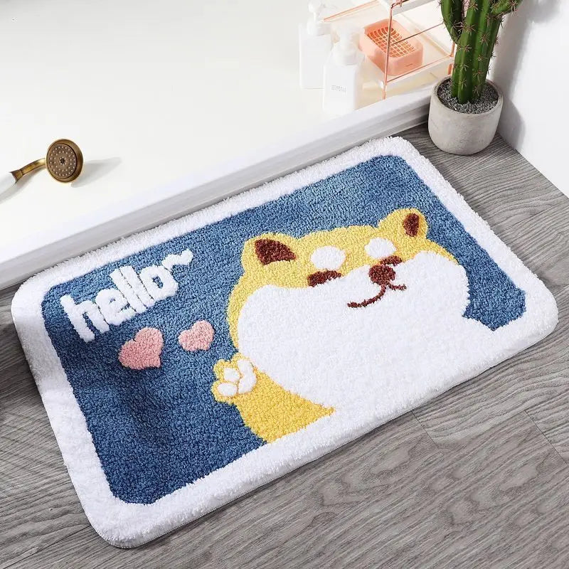 Cartoon Imitation Cashmere Bathroom Mat