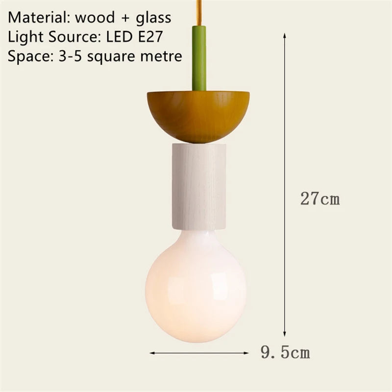 Solid Wood Decorative Hang Lamp