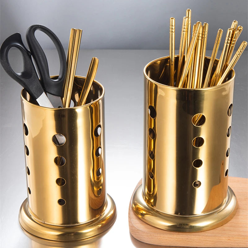 Stainless Steel Golden Chopstick Rack