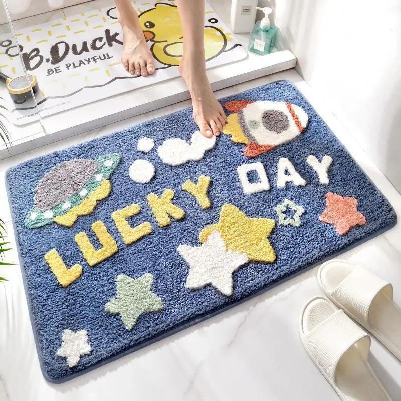 Cartoon Imitation Cashmere Bathroom Mat