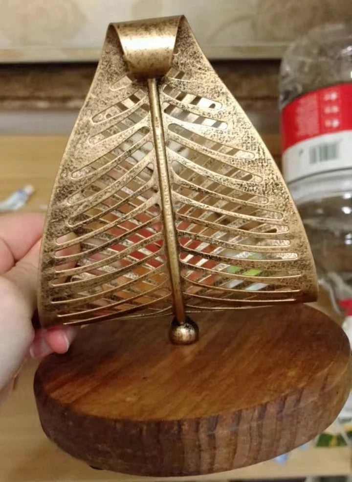 Vintage Leaf Table Tissue Holder Napkin Rack