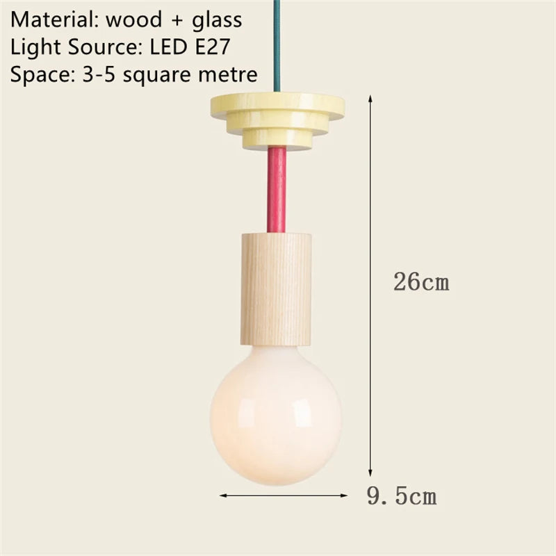 Solid Wood Decorative Hang Lamp