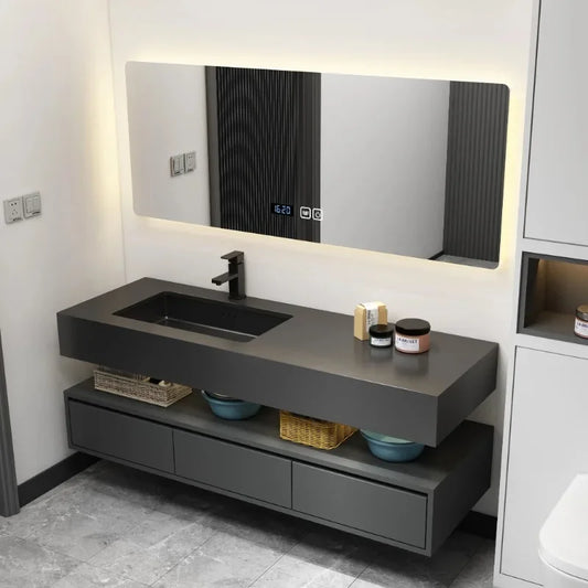 Luxury Floating Bathroom Vanity Supplier Mirror Cabinet
